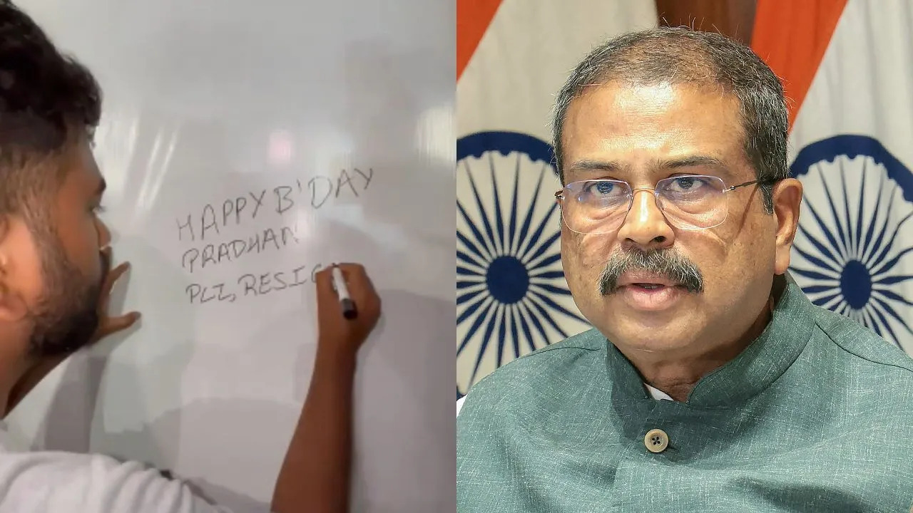 पेपर लीक पर CJP का प्रदर्शन जारी, अभिजीत दीपके ने धर्मेंद्र प्रधान को जन्मदिन पर भेजा 'इस्तीफा गिफ्ट'