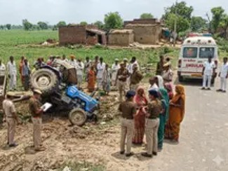 हापुड़ में RSS नेता की ट्रैक्टर से कुचलकर मौत, परिजनों ने रंजिश के तहत हत्या का लगाया आरोप
